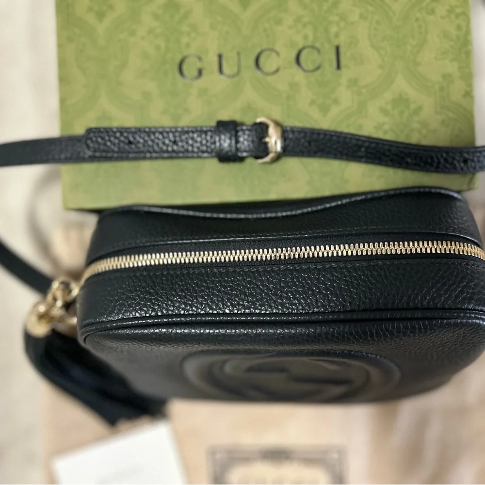 GUCCI Black SoHo Disco Crossbody Bag - Picture 4 of 12